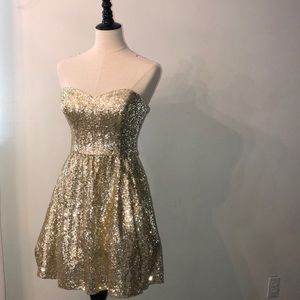 All Gold Sequin Sparkle Dress